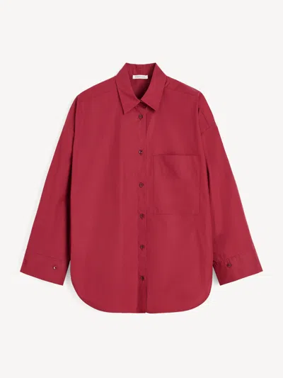 By Malene Birger Derris Organic Cotton Shirt In Burgundy