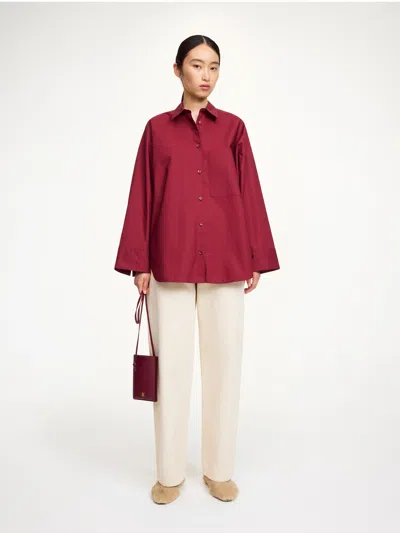 By Malene Birger Derris Organic Cotton Shirt In Burgundy
