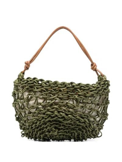 Alienina Aurora Woven Shoulder Bag In Green