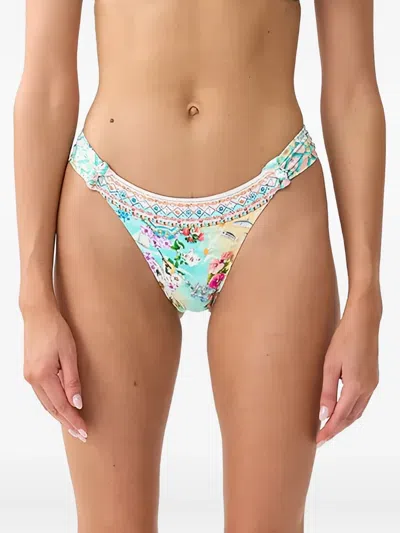 Camilla Beach-pattern Bikini Bottoms In Multi