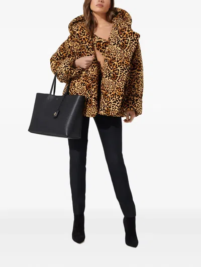 Norma Kamali Tie-fastening Padded Jacket In Brown