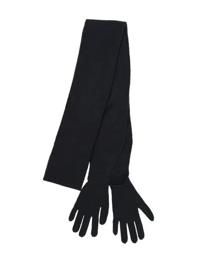 Paloma Wool Merino-wool Glove Scarf In Black