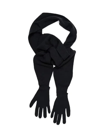 Paloma Wool Merino-wool Glove Scarf In Black