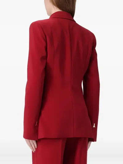 Patrizia Pepe Button Jacket In Red