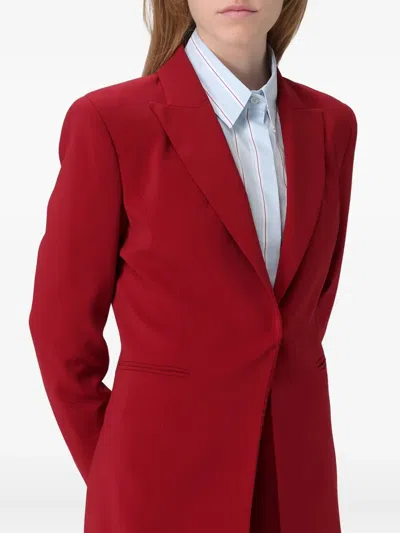 Patrizia Pepe Button Jacket In Red