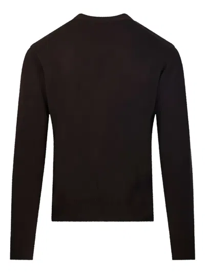 Altea Button-up V-neck Cardigan In Brown