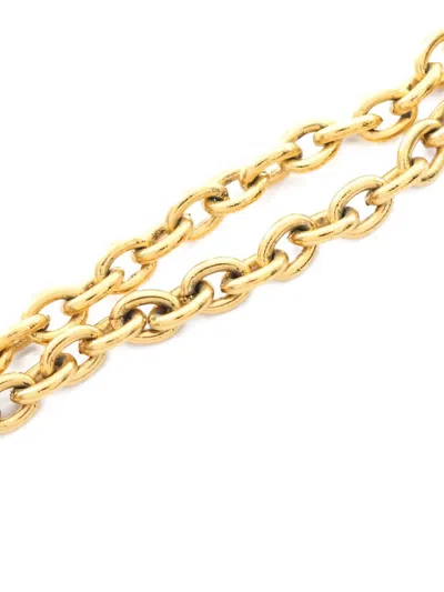 Pre-owned Chanel 1986-1988 Coco Mark Pendant Necklace In Gold