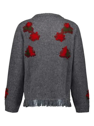 Baziszt Alpaca Wool Jumper In Gray