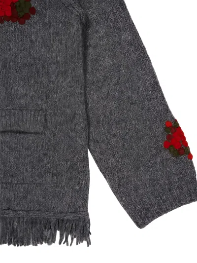 Baziszt Alpaca Wool Jumper In Gray