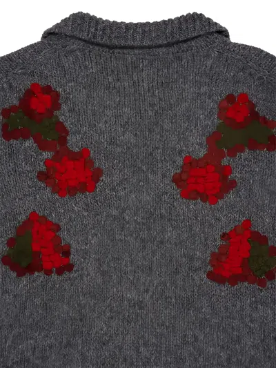 Baziszt Alpaca Wool Jumper In Gray