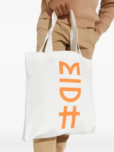 One Teaspoon Double-handle Shopper Bag In White