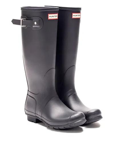 Hunter Logo-appliqué Boots In Black