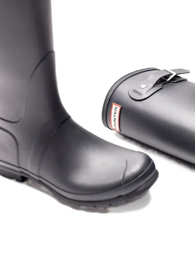 Hunter Logo-appliqué Boots In Black