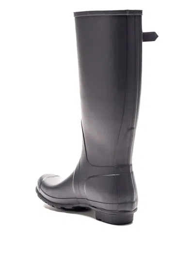 Hunter Logo-appliqué Boots In Black