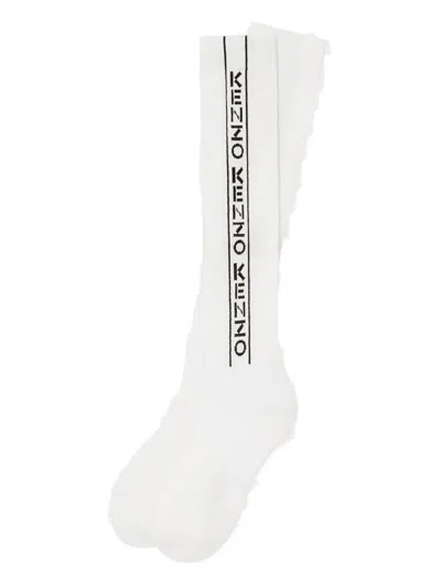 Kenzo Logo-embellishment Socks In White