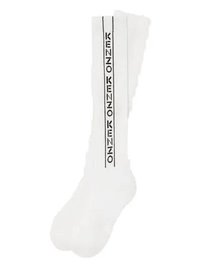 Kenzo Logo-embellishment Socks In White