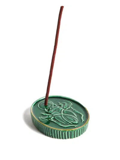 La Doublej X Beto Val Fantastic Creatures Embossed Oval Incense Holder In Green