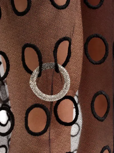 Nué Cut-out Embellished Straight Skirt In Gray