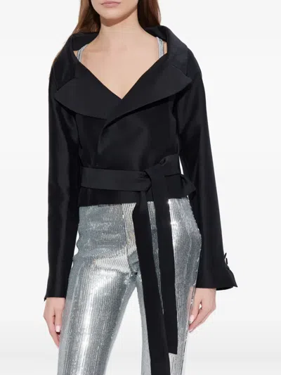 Dsquared2 Belted Virgin-wool Jacket In Black