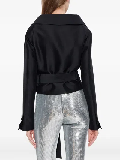 Dsquared2 Belted Virgin-wool Jacket In Black