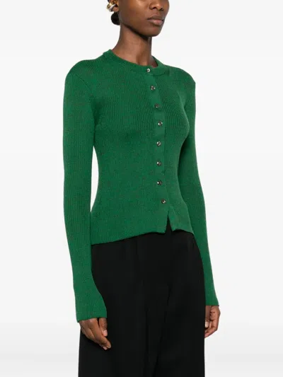 Bite Studios Buttoned Cardigan In Green