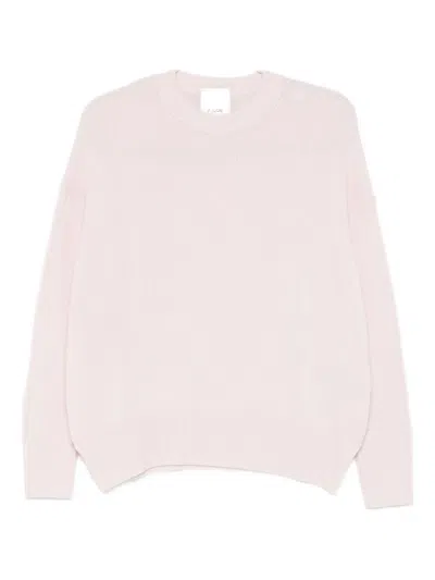 Allude Crewneck Long-sleeve Sweater In Neutral