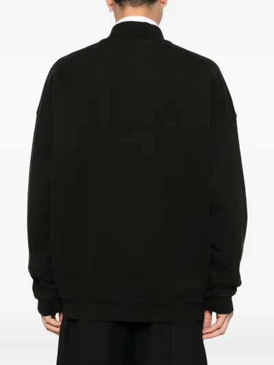 Willy Chavarria Black Bravo Quarter Zip Jacket In Black