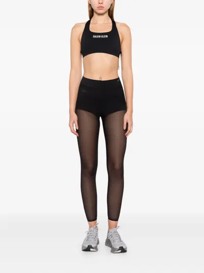 Calvin Klein Elasticated Performance Leggings In Black