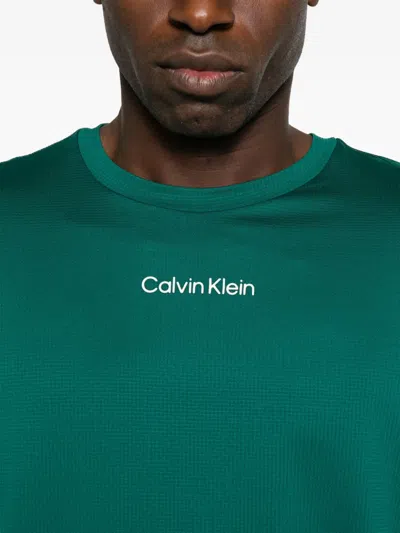Calvin Klein Round Neck T-shirt In Green