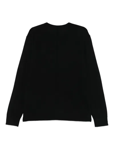 Calvin Klein Logo-embroidered Jumper In Black