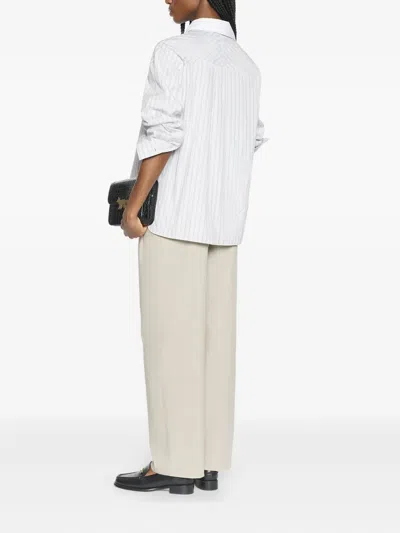 Maison Kitsuné Striped-pattern Shirt In White