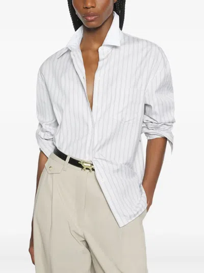 Maison Kitsuné Striped-pattern Shirt In White