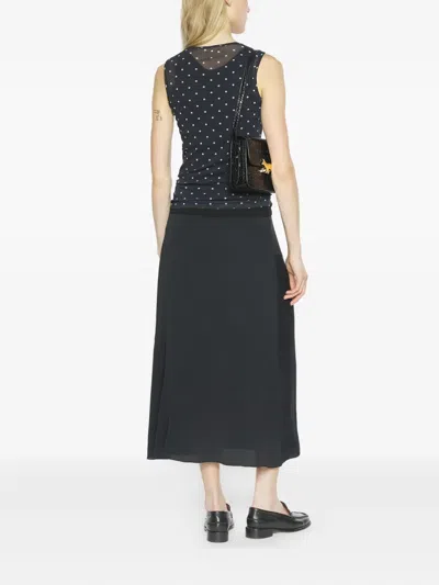 Maison Kitsuné Polka-dot Top In Black