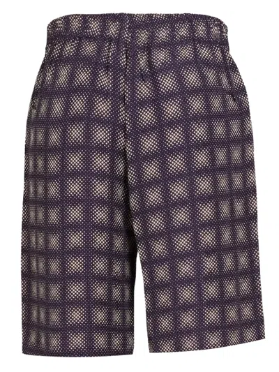 Needles Check Print Bermuda Shorts In Blue