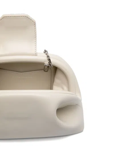 Amina Muaddi Camelia Embellished Clutch Bag In White