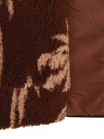 Mauna Kea Casual Jacket With Palm Tree Design In Brown