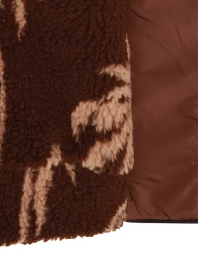 Mauna Kea Casual Jacket With Palm Tree Design In Brown