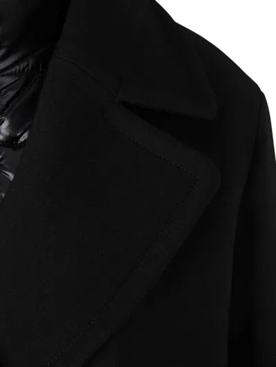 Herno Layered Peacoat In Black