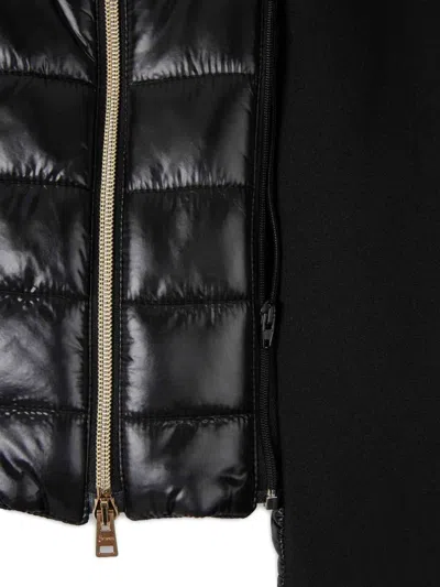 Herno Layered Peacoat In Black