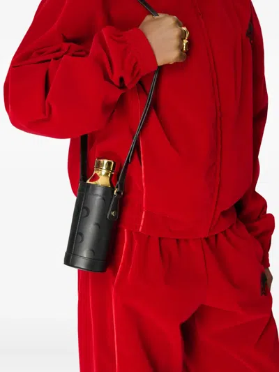 Marine Serre Moon Canvas Bottle Holder In Black