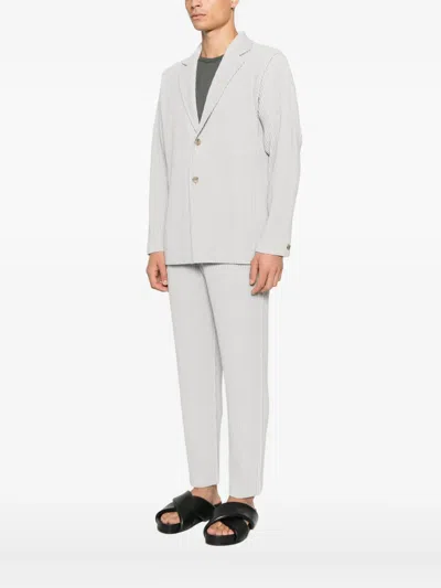 Issey Miyake Single-button Blazer In Gray
