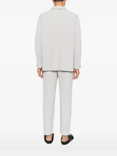 Issey Miyake Single-button Blazer In Gray