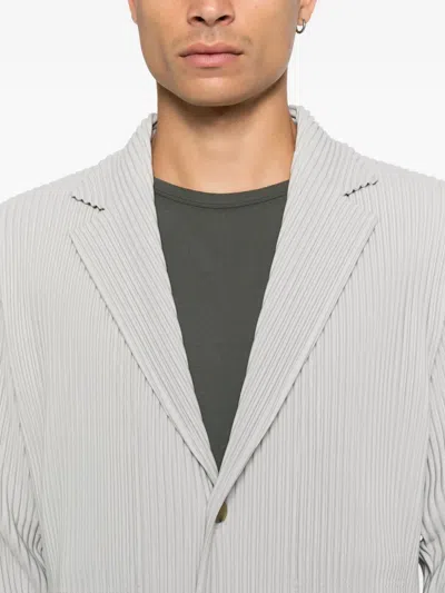 Issey Miyake Single-button Blazer In Gray