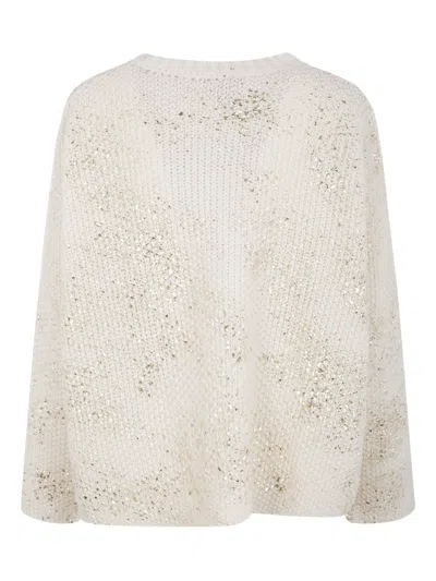 Avant Toi Sequin-embellished Sweater In White