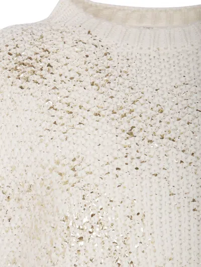 Avant Toi Sequin-embellished Sweater In White