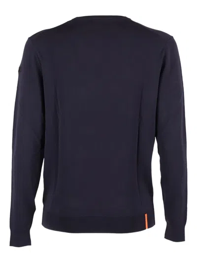 Rrd Fitted Round-neck Sweater With Smooth Texture In Blue