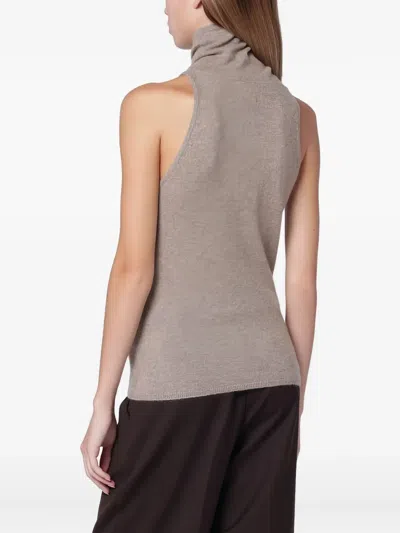 Almada Label Vida Top In Beige Organic Cashmere In Neutral