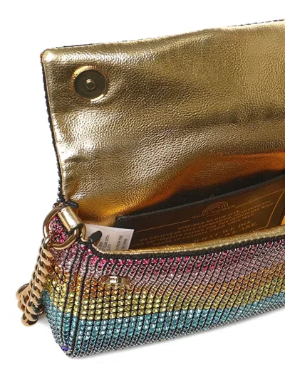 Kurt Geiger Rhinestone-embellished Chain Shoulder Bag In Blue