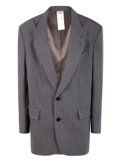 Magliano Single Breasted Jacket Notch Lapel In Brown