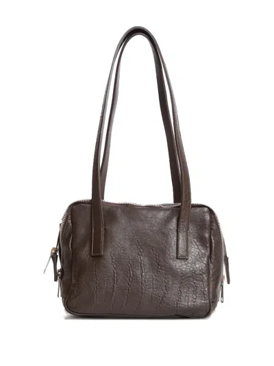 Amine Small Milux Double Zip Shoulder Bag In Brown